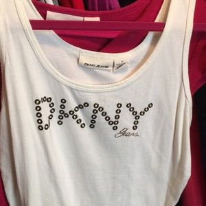 DKNY 2 Pieces- White Tank and Pink Tshirt